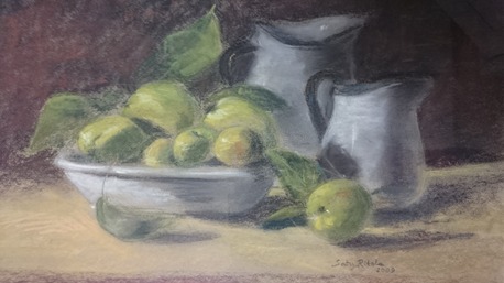 kuva taideteoksesta, jonka nimi Vihreät omenat